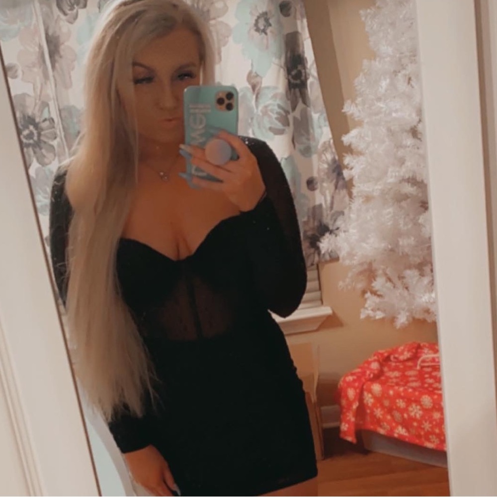 Mesh sequin dress